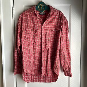 Vintage Thornton Bay Shirt Men’s Pink Button Down Floral Print Long Sleeve - L